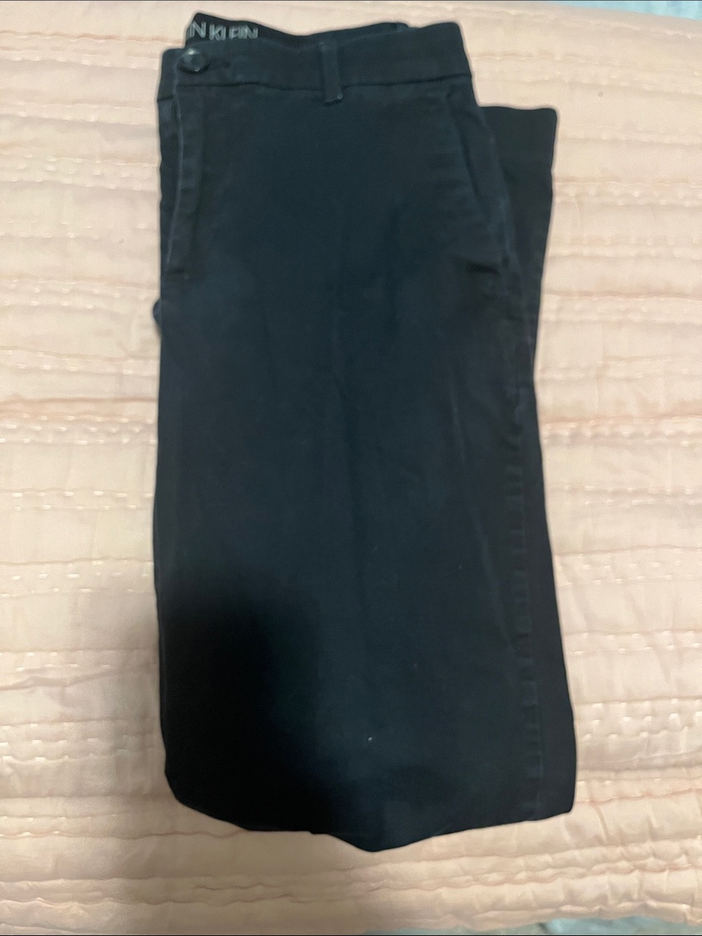 Calvin Klein Black Slim Fit Pants with Logo Waistband